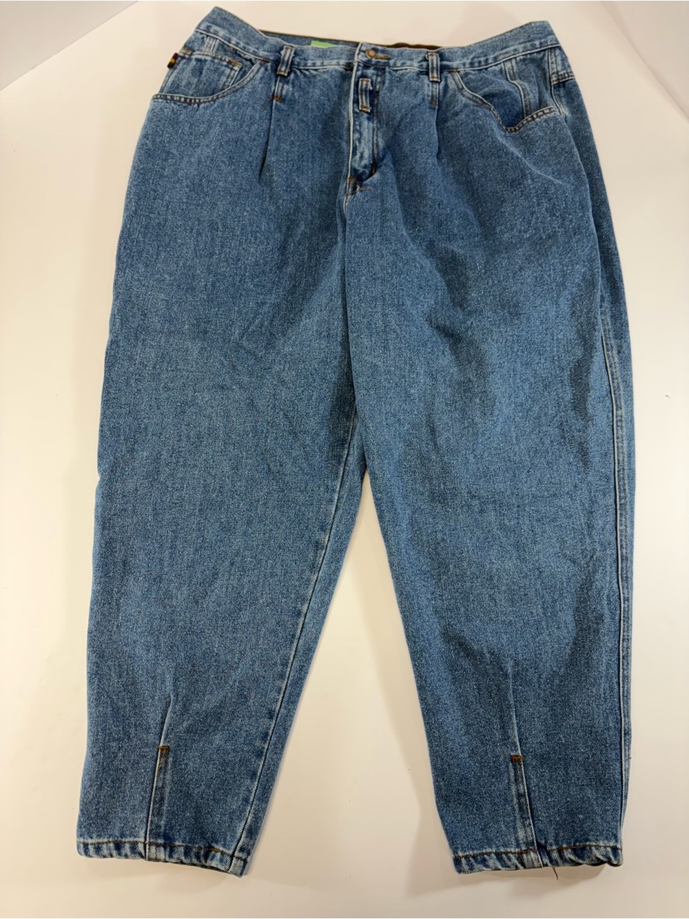 Vintage 90s P.S. Gitano Plus Size High Waisted Pleated Mom Jeans 22W Short